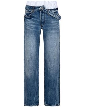Alexander Wang Boxer Drop Waistband Slim Jeans - Blue