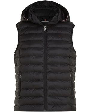 Tommy Hilfiger Hooded Quilted Vest - Black