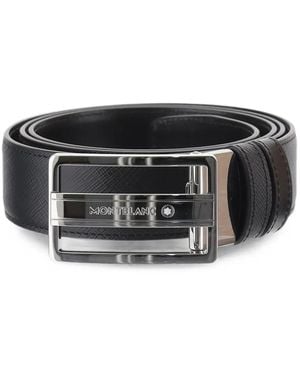 Montblanc Reversible Logo-Buckle Belt - Black