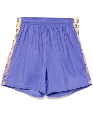 Sky High Farm Gestreifte Shorts - Blau