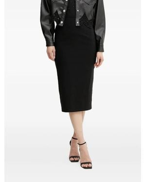 Guess Ruched Midi Skirt - Black