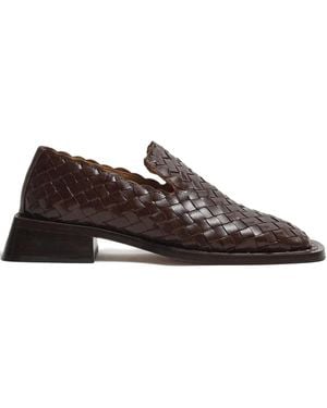Miista Skye Woven Loafers - Brown