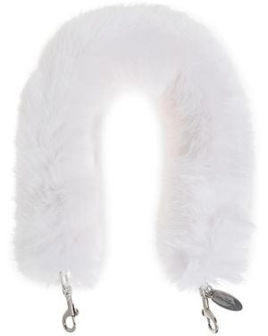 Balenciaga Faux-Fur Bag Strap - White
