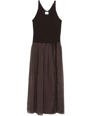 Alysi Button Dress - Brown