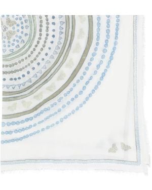 Hemisphere Butterfly-Print Scarf - White