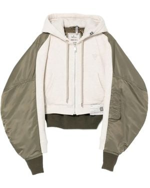 Maison Mihara Yasuhiro Logo-Patch Hooded Jacket - White