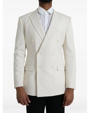 Dolce & Gabbana Martini Double-Breasted Blazer - White