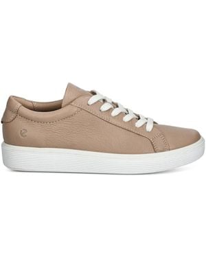 Ecco Soft 60 Leather Lace-Up Sneakers - Brown