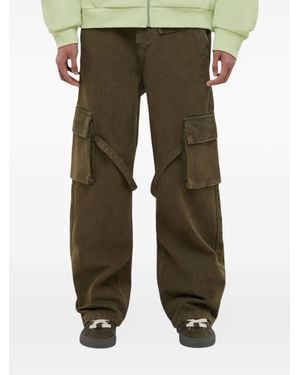 flâneur Cargo Cotton Pants - Green