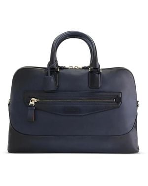 Santoni レザー Pcバッグ - ブルー