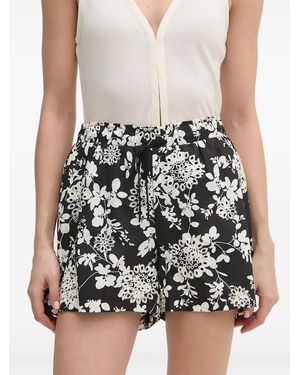 GAUDI Floral-Print Shorts - Black
