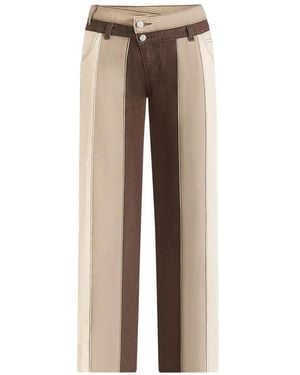 Manière De Voir Jacinda Colour Block Denim Jeans - Natural