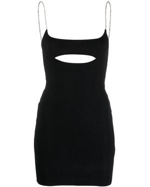 Gcds Short Dress With Cut Out - Black