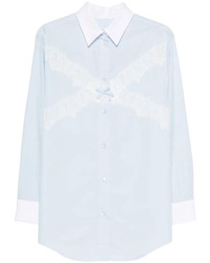 Viktor & Rolf Camisa Con Ribete De Encaje - Blanco