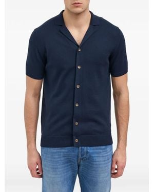 Daniele Alessandrini Short-Sleeve Button-Up Shirt - Blue