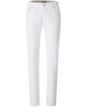 Jacob Cohen Button-Fly Jeans - White