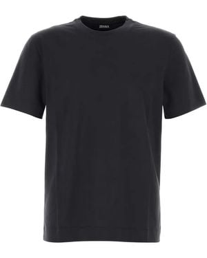 ZEGNA T-Shirt Mit Rundhalsausschnitt - Schwarz