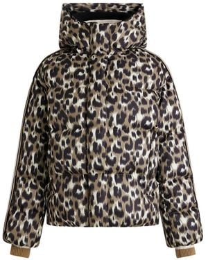 Fusalp Steppjacke mit Leoparden-Print - Schwarz