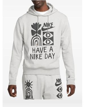 Nike Graphic-Print Pullover Hoodie - White