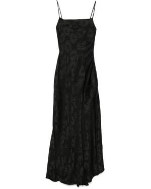 HUGO Floral-Jacquard Maxi Dress - Black
