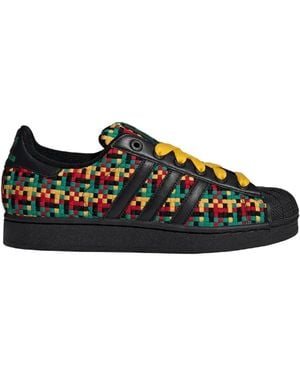 adidas X Bob Marley Superstar Ii Woven Trainers - Black