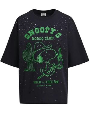 Essentiel Antwerp X Peanuts Snoopy-Print T-Shirt - Green