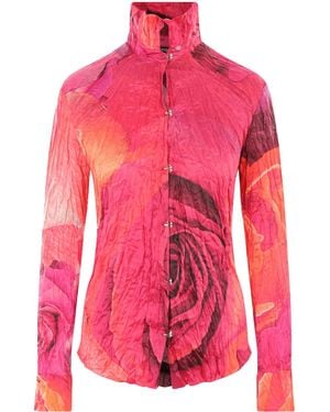 Roberto Cavalli Garden Rose シャツ - ピンク