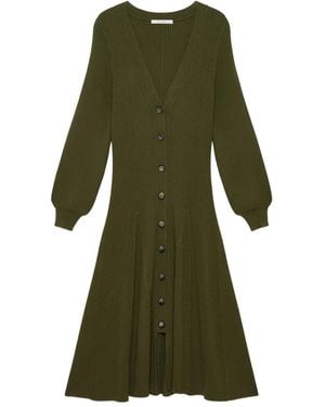 Maliparmi Ribbed-Knit Midi Dress - Green