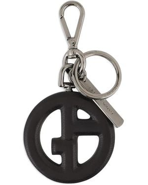 Giorgio Armani Logo-Charm Keyring - Black
