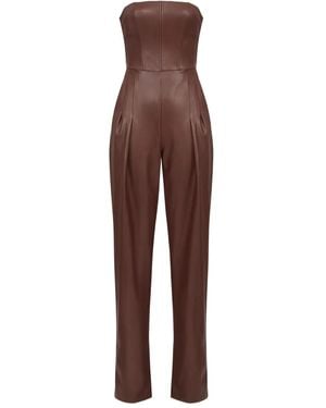 Elisabetta Franchi Jumpsuit Mit Corsage-Detail - Braun