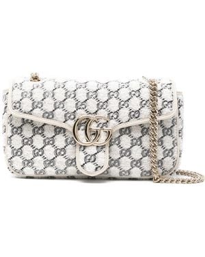 Gucci GGマーモント ショルダーバッグ S - ホワイト