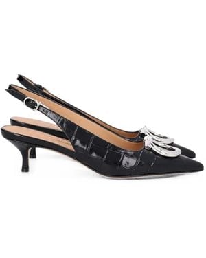 Ferragamo Maxi-Gancini Slingback Pumps - Metallic