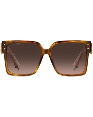 Etro Occhiali Da Sole Squadrati - Marrone