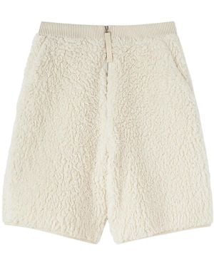 Jil Sander Textured Cotton Shorts - Natural
