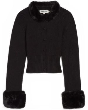 Apparis Rosa Cardigan - Schwarz