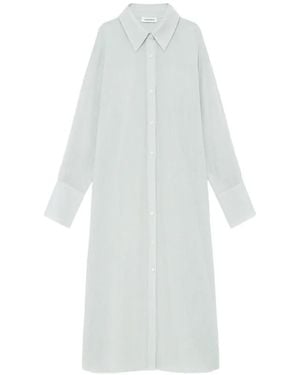 Anine Bing Noemi Striped Shirt Dress - White