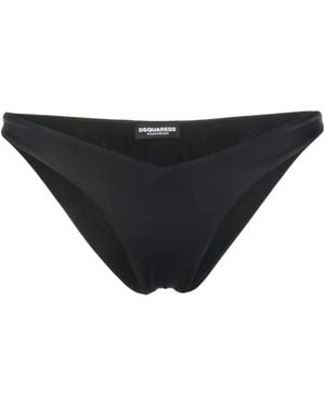 DSquared² Logo Bikini Bottoms - Black