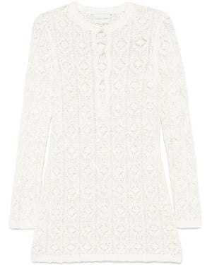 Loulou de Saison Lace Stitch Dress - White