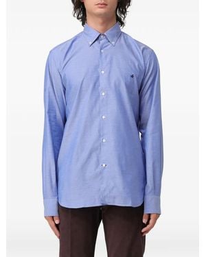 Brooksfield Button-Down Oxford Shirt - Blue