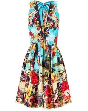 CAMILLA Robe Bathing Bombshell À Fleurs - Blanc