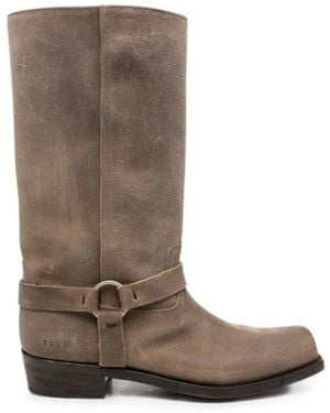 Golden Goose Square-Toe Biker Boots - Brown