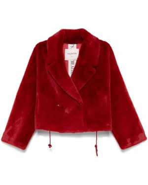 VALENTINI 1972 Faux-Fur Jacket - Red