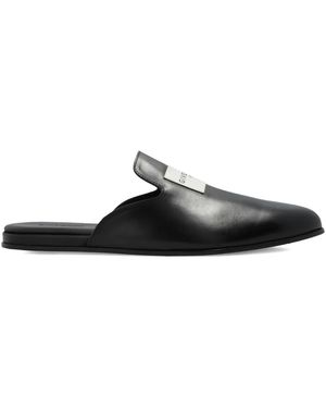 Givenchy Logo-Patch Leather Mules - Black
