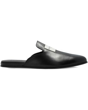 Givenchy Logo-Patch Leather Mules - Black