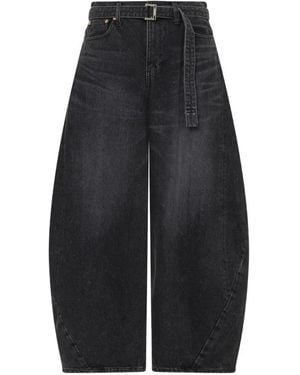 Sacai Jean À Taille Ceinturée - Blue