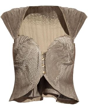 Cult Gaia Pleated Top 'Milli' - Brown