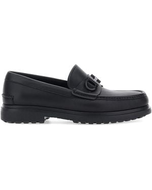 Ferragamo Tobia Leather Loafers - Noir