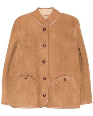 Blazé Milano Wildlederjacke mit Knöpfen - Braun
