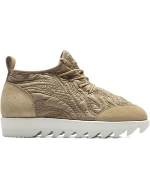 Hender Scheme Quilting Lace Sneakers - Brown