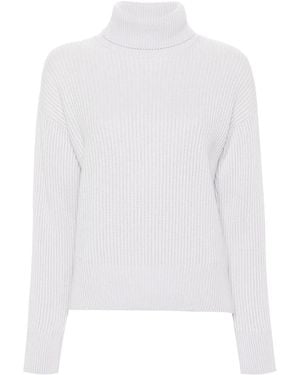 Eleventy Roll-Neck Jumper - White